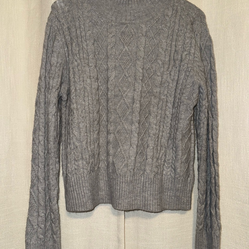 Gray Cable Knit Sweater